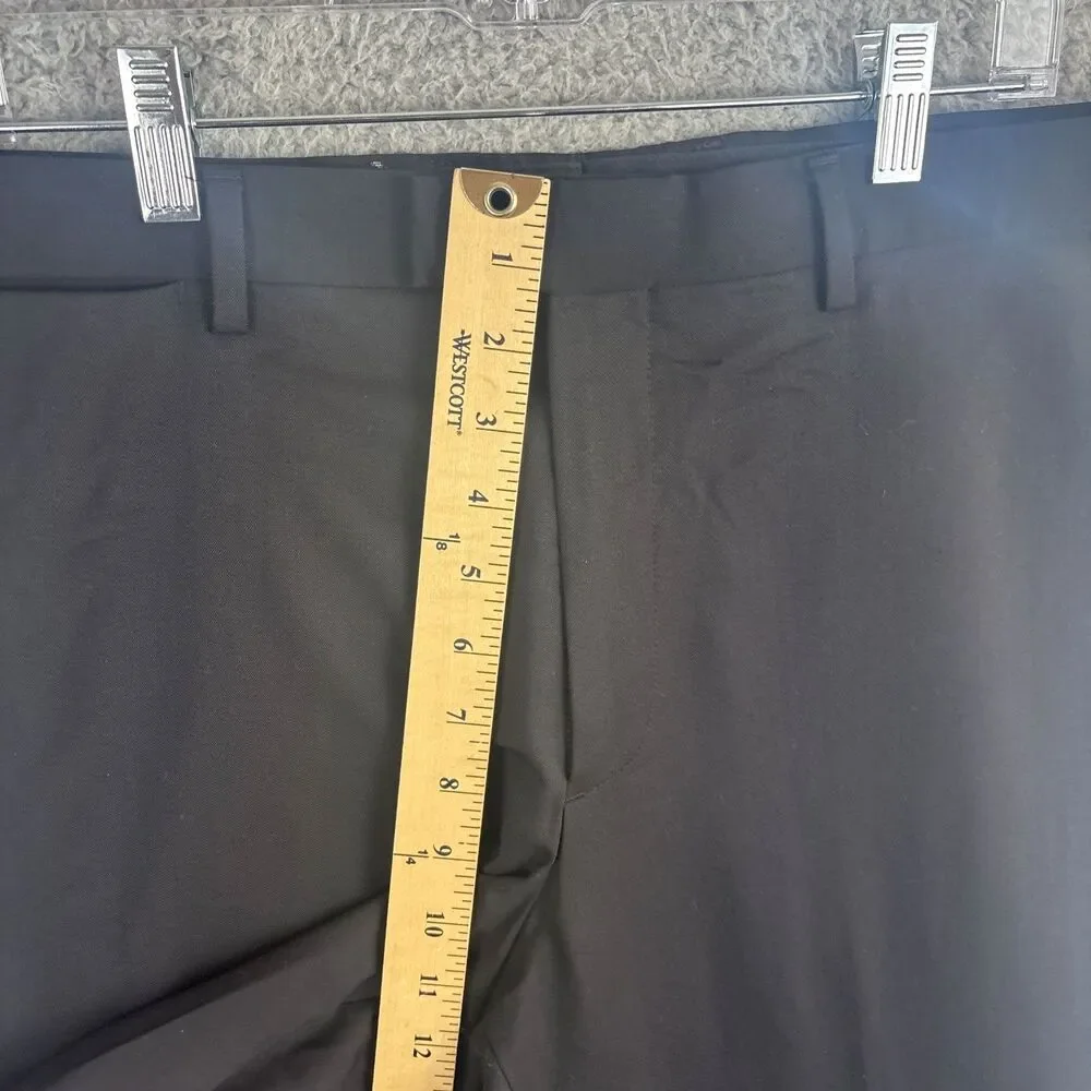 Banana Republic Italian 120s Wool Marzotto Standard Fit Black Dress Pants 34x32
